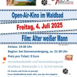 Plakat zur Veranstaltung Open-Air Kino im Waldbad am 4. Juli 2025